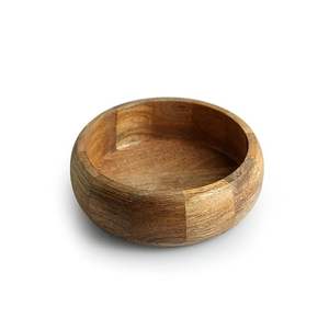 Tazón decorativo de madera de gran tamaño, ocho pulgadas de diámetro, hecho a mano, madera natural, centro de mesa para servir en la cocina, decoración del hogar - Product Image 2