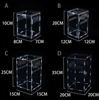 Nouveau boîtier de Reptile acrylique Vertical solide Cage d'élevage de Terrarium respirant pour accessoire de Reptile d'affichage de réservoir de spectacle de Zoo