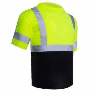 Camiseta de Manga Corta de Alta Visibilidad para Hombre, Ropa de Trabajo de Alta Visibilidad, Camiseta Polo de Seguridad Reflectante para Hombre con Cintas Reflectantes - Product Image 2