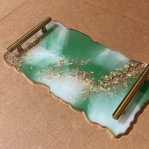Resin <b>Decorative</b> Tray in Multiple Colors Rectangle Home <b>Decor</b> Resin Tray High Quality - Product Image 1