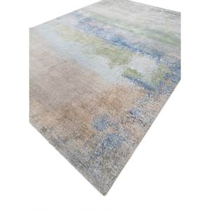 Alfombra Kavi Gris y Negra Anudada a Mano de Lana y Seda de Bambú con Patrón Abstracto Afterglow para Uso Doméstico-Eskm-04 - Product Image 2