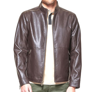 แจ็กเก็ตหนังสำหรับผู้ชายเสื้อแจ็คเก็ตหนังระบายอากาศทันสมัย - Product Image 1