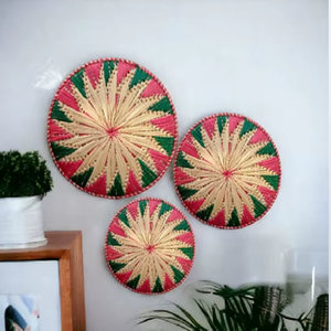 Tissé à la main orange et jaune plaque décorative Tenture murale pour la décoration de la chambre Office Party disponible au prix de gros. - Product Image 5