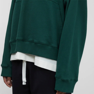 Nuevo diseño logotipo personalizado 100% algodón en blanco sudaderas con capucha de gran tamaño para hombres de peso pesado gota hombro francés Terry sudaderas con capucha de alta calidad - Product Image 5