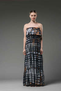 Nueva gran oferta, diseño único, vestido largo Ponchos para mujer, vestido con hombros descubiertos con el mejor vestido Maxi de talla grande con abertura con volantes en capas - Product Image 4