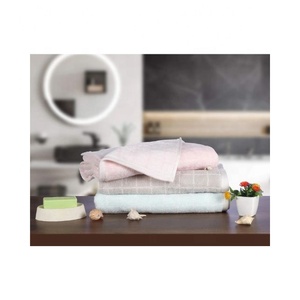 Coton de golf brodé Double face certificat GOTS tissu biologique Restaurant mariage Super absorbant serviettes de bain de haute qualité - Product Image 2