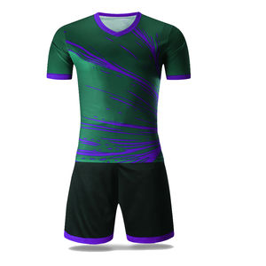 Venta caliente nueva ropa deportiva de uniforme de fútbol de manga corta transpirable de secado rápido de alta calidad con números y logotipos impresos - Product Image 6