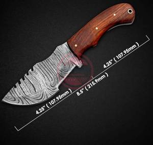 มีดติดตามดามัสกัสทำด้วยมือพร้อมปลอกหนัง - Product Image 3