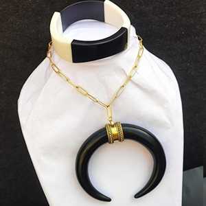 Collar de joyería de cuerno y hueso de primera calidad 100% - Product Image 4