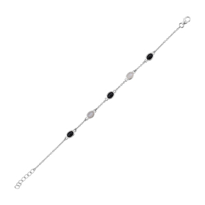 Classic natural stone 925 sterling <b>silver</b> rose quartz multi gemstone <b>bracelet</b> - Product Image 4