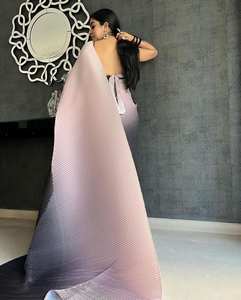 Indian Boutique tradicional exclusiva Faux Georgette Saree elegante nupcial boda fiesta desgaste blusa mujeres niñas Digital impreso - Product Image 6