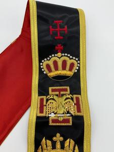 สายสะพายไหล่เมสัน ศิลปะสก็อตติช ระดับ 32 องศา ลายโรสครอว์  ปักด้วยด้ายทองและลวด  ระดับ 32 องศา ศิลปะสก็อตติช - Product Image 3