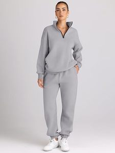 Conjunto de Sudadera de Punto Suave para Mujer, Conjunto de Sudadera Holgada y Cómoda para Mujer, Conjunto de Sudadera con Capucha Cálida para Invierno para Mujer - Product Image 4