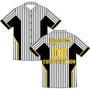 Maillot de baseball en polyester respirant grande taille unisexe avec logo personnalisé, nom et numéro imprimés en 3D par sublimation - Product Image 4