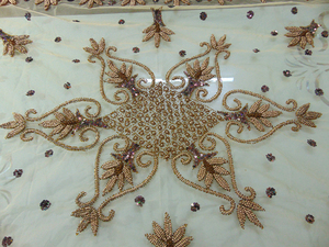 Offre Spéciale haute qualité motif géométrique mariage Organza & Net brodé à la main chemin de Table salle à manger ameublement fêtes - Product Image 5