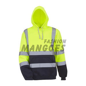 เสื้อฮู้ดขนแกะปรับแต่งได้มีเทปสะท้อนแสงมีซิปด้านหน้ามีกระเป๋า - Product Image 1