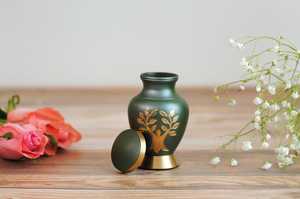 Handcrafted Urn for Human Ashes | Premium <b>Memorial</b> <b>Keepsake</b> | Premium Adult brass Urn <b>Box</b> - Product Image 2