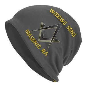 Gorro de punto unisex de algodón 100% transpirable e impermeable con diseño de calavera masónica, ideal para primavera y cálido, multifuncional - Product Image 1