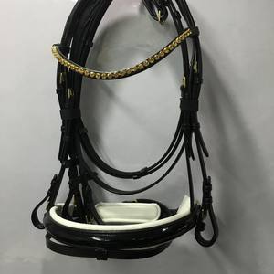 บังเหียนม้าอังกฤษแบบพรีเมี่ยมบุด้วยพลอยเทียมนุ่มตกแต่งทนทานแบบพกพาผู้ผลิตขายส่งมีทั้งหมด - Product Image 6