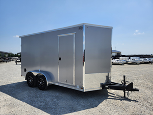 Nouvelle remorque de transport de marchandises fermée 2027 US 7x14' hauteur 84 pouces charge utile 2001-3000 kg porte à rampe - Product Image 1