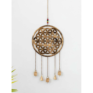 El carillón de viento de cama de flores con cuentas multicolores Campanas colgantes de metal Campanas de viento para decoración interior y exterior - Product Image 6