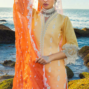 Top Branded O-Neck Solid Pattern Casual <b>Dresses</b> <b>for</b> <b>Women</b> Eco-Friendly Heavy Embroidery Lawn <b>Dress</b> Suits New Washable - Product Image 3