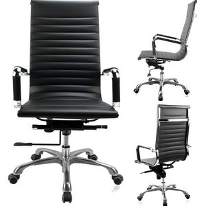 Juego de 10 sillas de trabajo para conferencias ejecutivas con respaldo alto Silla giratoria ajustable con materiales de espuma de madera contrachapada PP - Product Image 2