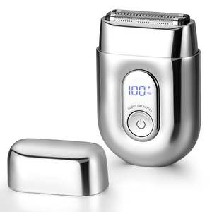 Mini rasoir électrique rechargeable USB pour hommes, rasoir rotatif étanche avec double lame pour les voyages et l'utilisation en camping-car, certifié IPX7 - Product Image 1