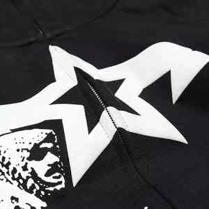 Sweat-shirts à capuche personnalisés avec fermeture éclair intégrale, impression en relief, fermeture éclair de luxe, sweat-shirt 500 g/m² pour hommes - Product Image 4