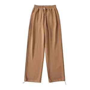 กางเกงซับเหงื่อปล่อยหนาวแบบลำลองสำหรับฤดูหนาวผ้าฟลีซผ้าฝ้าย100% เป็นมิตรกับสิ่งแวดล้อมมีเชือกรูดเอวสูงทรงหลวม - Product Image 4