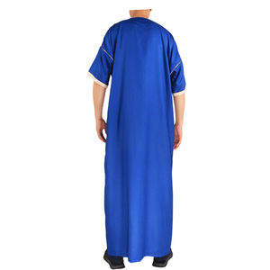 <b>Men</b> 2023 Muslim Man Islamic Modern <b>Thobe</b> Traditional Khakis Arab Islamic Shorts Sleeve <b>Men</b> <b>Thobe</b> Dubai Custom Embroidered Chest - Product Image 4