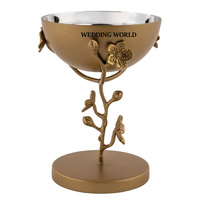 Quemador de incienso decorativo para el hogar de la mejor calidad Bakhoor de Metal martillado con acabado dorado, tamaño personalizado, Metal de lujo Mubkhar
