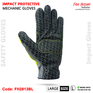 High Quality Impact Protective Custom Mechanic Gloves Anti-Vibration Enhanced Grip Daily Use Wholesale Synthetic Leather - Product Image 4