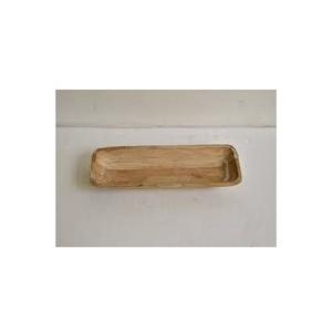 Cuenco Decorativo Rústico Tallado a Mano de Madera Natural de Paulownia, Bandeja Ovalada de Madera para Servir, Decoración Rústica para el Hogar, Cuenco de Madera para Masa - Product Image 2