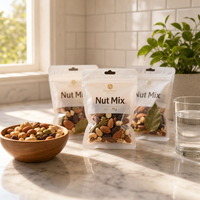 Sachet Doypack Personnalisé en PE de Qualité Alimentaire avec Fermeture Zip Refermable pour Emballage de Noix, Snacks, Fruits Secs, Aliments pour Animaux, Sucre, Gelée