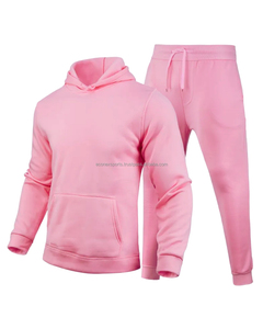 Conjunto de chándal deportivo personalizado para hombres y mujeres 2024 traje de Jogger de alta calidad OEM gimnasio Fitness Wear Zip Sudadera con capucha pantalones chándal - Product Image 6