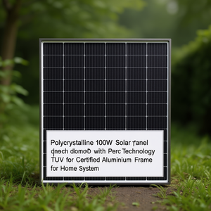 แผงโซลาร์เซลล์โพลีคริสตัลไลน์ 100 วัตต์ พร้อมเทคโนโลยี Perc ได้รับการรับรองมาตรฐาน TUV โครงอะลูมิเนียม สำหรับระบบใช้ในบ้าน - Product Image 3