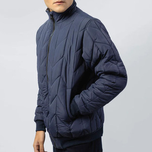 Blouson matelassé léger et formel en tissu tissé avec capuche, couvre-visage intégral, résistant à l'eau, personnalisation de la marque, logo frontal, homme, hiver, OEM - Product Image 6