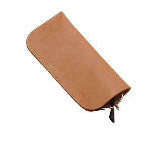 Fundas para gafas de cuero PU, elegantes, populares, de alta calidad, Color marrón - Product Image 1