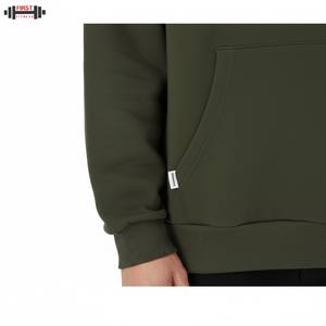 เสื้อฮู้ดลายกราฟิกสำหรับผู้ชายเสื้อสวมหัวโอเวอร์ไซส์ผ้าคอตตอนซับในสีพื้นพิมพ์ลายพัฟ3D ตามสั่ง - Product Image 3