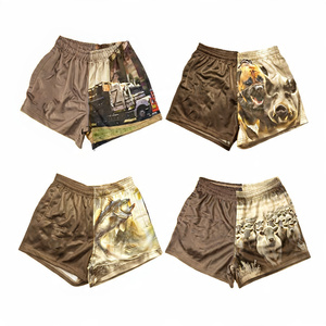 Shorts de chasse et de football respirants à poches zippées, vêtements de football, vente en gros de shorts personnalisés pour hommes et femmes, sublimation complète - Product Image 2