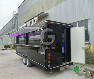 Remorques de camions de restauration rapide carrées, chariots à snacks entièrement équipés avec équipement frigorifique, construction en tôle galvanisée - Product Image 3