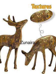 รูปปั้นกวางทองเหลืองสุดหรูรูปปั้นสัตว์โลหะสุดสร้างสรรค์สำหรับงานแต่งงานงานฝีมือตกแต่งบ้านแปลกใหม่ - Product Image 3