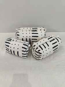 ชุดกระเป๋าเครื่องสำอางผ้าฝ้ายแบบเย็บติดกัน 3 ใบ & กระเป๋าใส่ของใช้ในห้องน้ำผ้าฝ้าย กระเป๋าเดินทาง กระเป๋าเครื่องสำอางพิมพ์ลาย กระเป๋าจัดระเบียบอุปกรณ์ในห้องน้ำ - Product Image 3