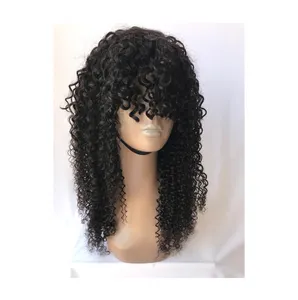 Reasonable Price of Human Hair Extensions 24 Inches Mongolian Afro Bob Curly Virgin Human Hair Wig Extensions