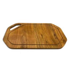 Durable Double Sided Acacia <b>Wood</b> Cutting <b>Board</b> with <b>Solid</b> Handle Custom Rectangular Chopping <b>Board</b> for Kitchen Tasks - Product Image 5