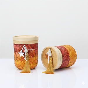 Cesta de Almacenamiento Circular Hecha a Mano Personalizada para Ramadán Eid |   Empaque Ecológico para Artesanías, Multiusos, Festivo, para Días Festivos Musulmanes - Product Image 3