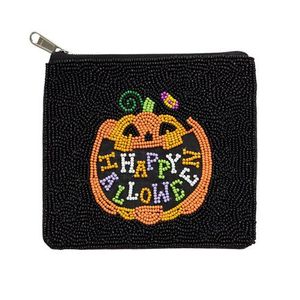 Élégant Artisanat Perlé Broderie Halloween Design Petit Portefeuille Sac Unique Premium Fantaisie Et De Haute Qualité Par Hiba Enterprises - Product Image 2
