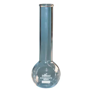 Kjeldahl-matraz con cuello liso de borosilicato 3,3 de vidrio, medidor de la medida del contenido de nitrógeno