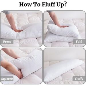 Almohada de cuerpo de refrigeración cómoda de tamaño QUEEN, inserto de 20X54 pulgadas para durmientes de lado, almohadas de maternidad para mujeres embarazadas - Product Image 4